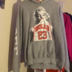 Jordan hoodie with Marilyn Monroe and the bulls on it. #23